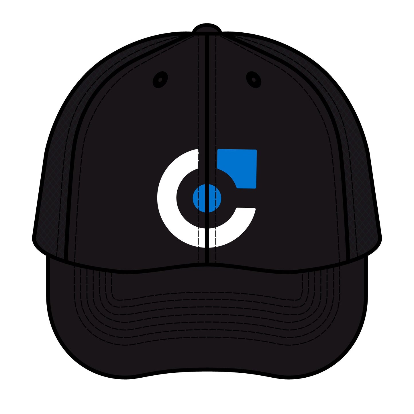 Trucker Retro Hat - Stylish Casual Cap with Blue Accent