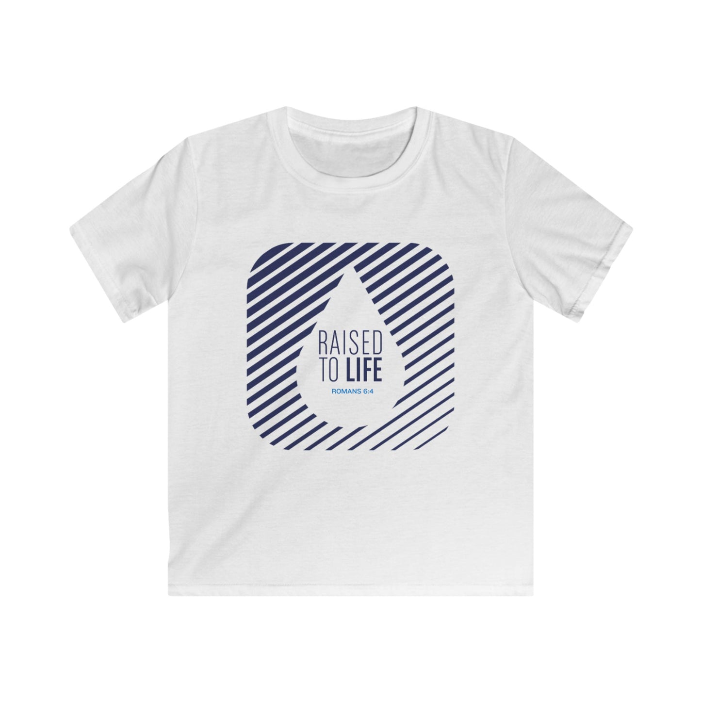 Raised to Life Kids Softstyle Tee - Inspirational Graphic Tee for Children