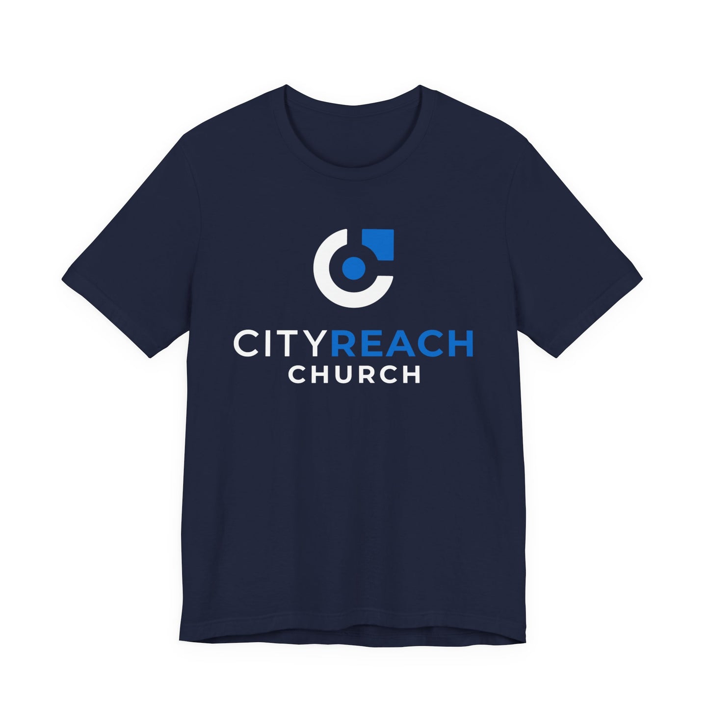 REACH Logo T-Shirt — Minimal Blue Branding Tee