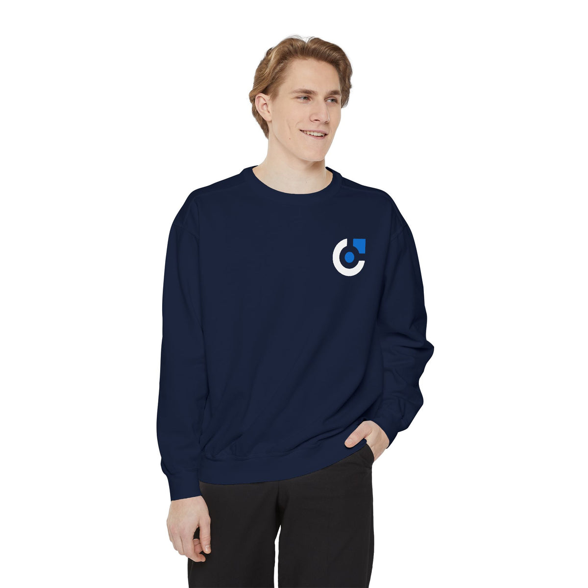 Minimalist Blue Abstract Symbol Sweatshirt