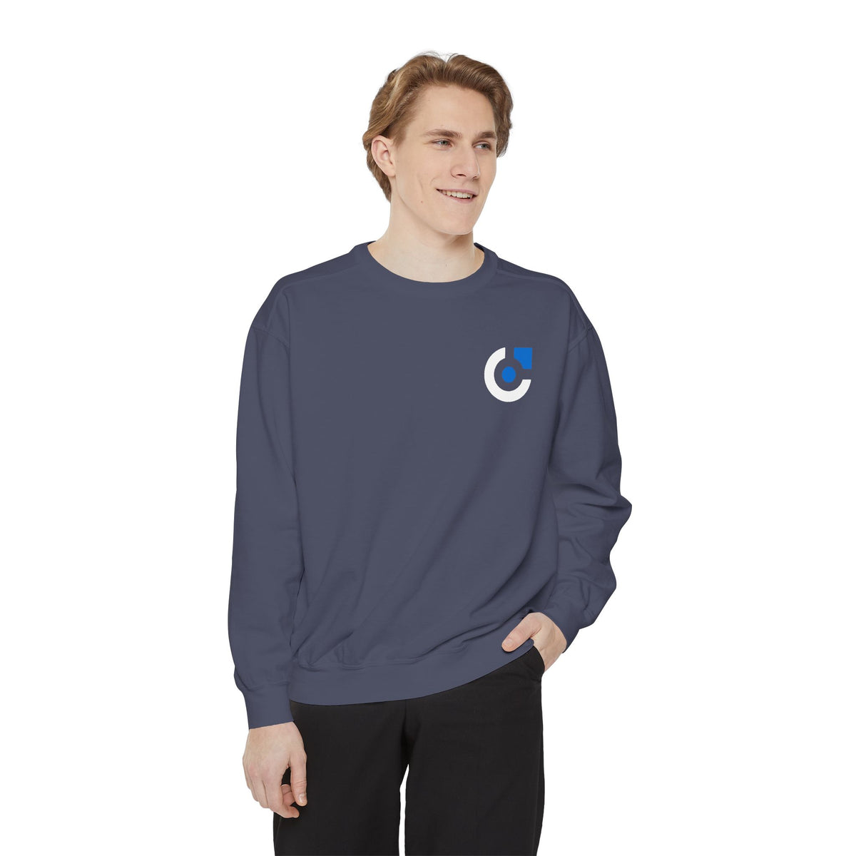 Minimalist Blue Abstract Symbol Sweatshirt